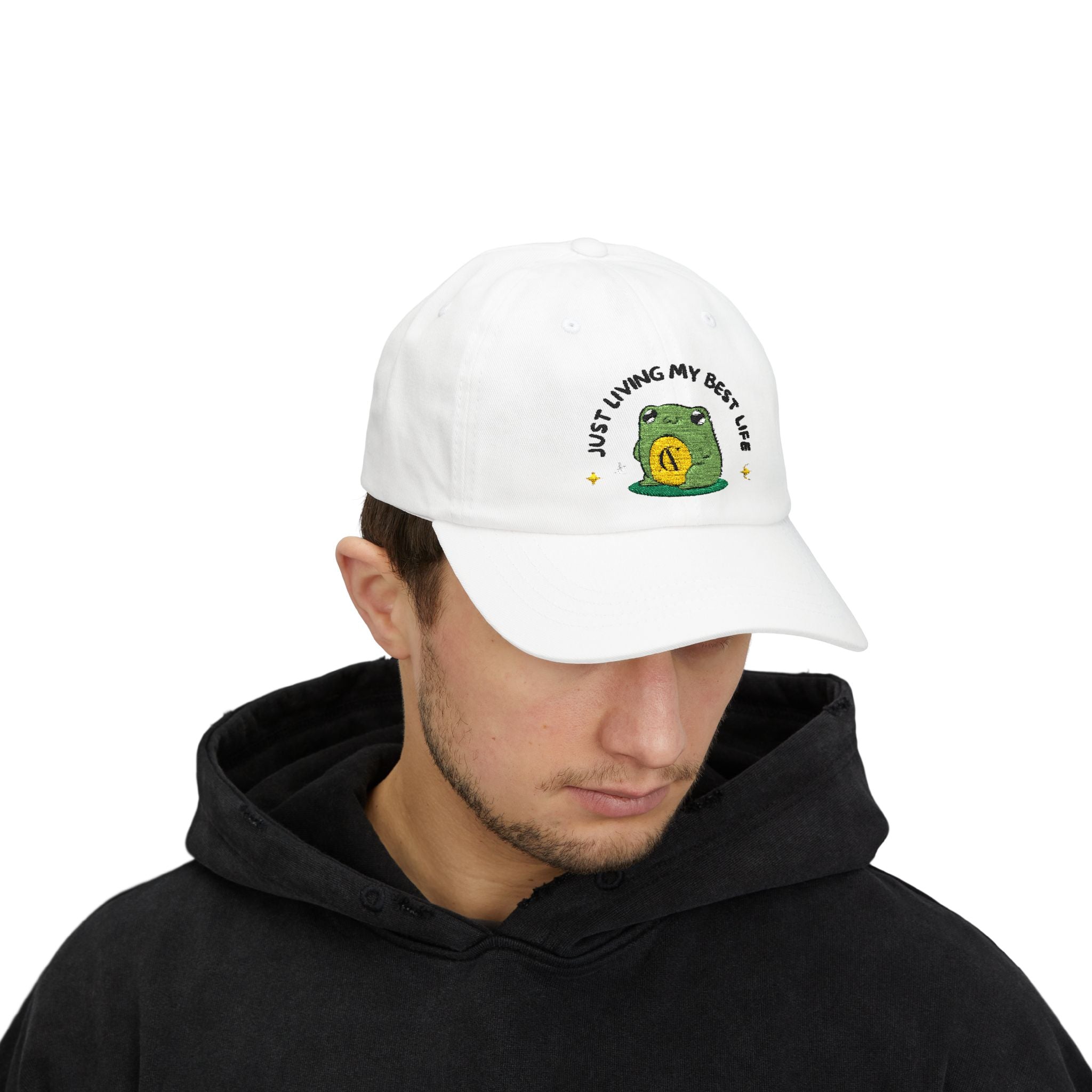 Cute Frog Cap- "Living My Best Life" Unisex Adamic Creations Hat