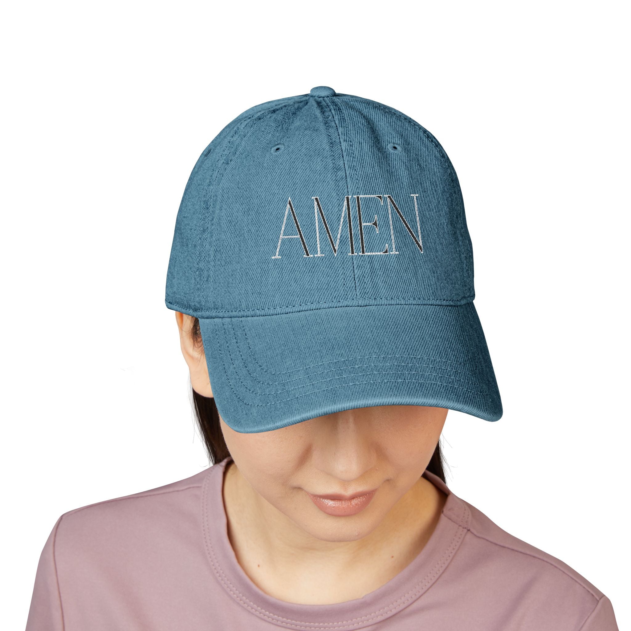 AMEN- Adamic Creations Embordered Denim Hat