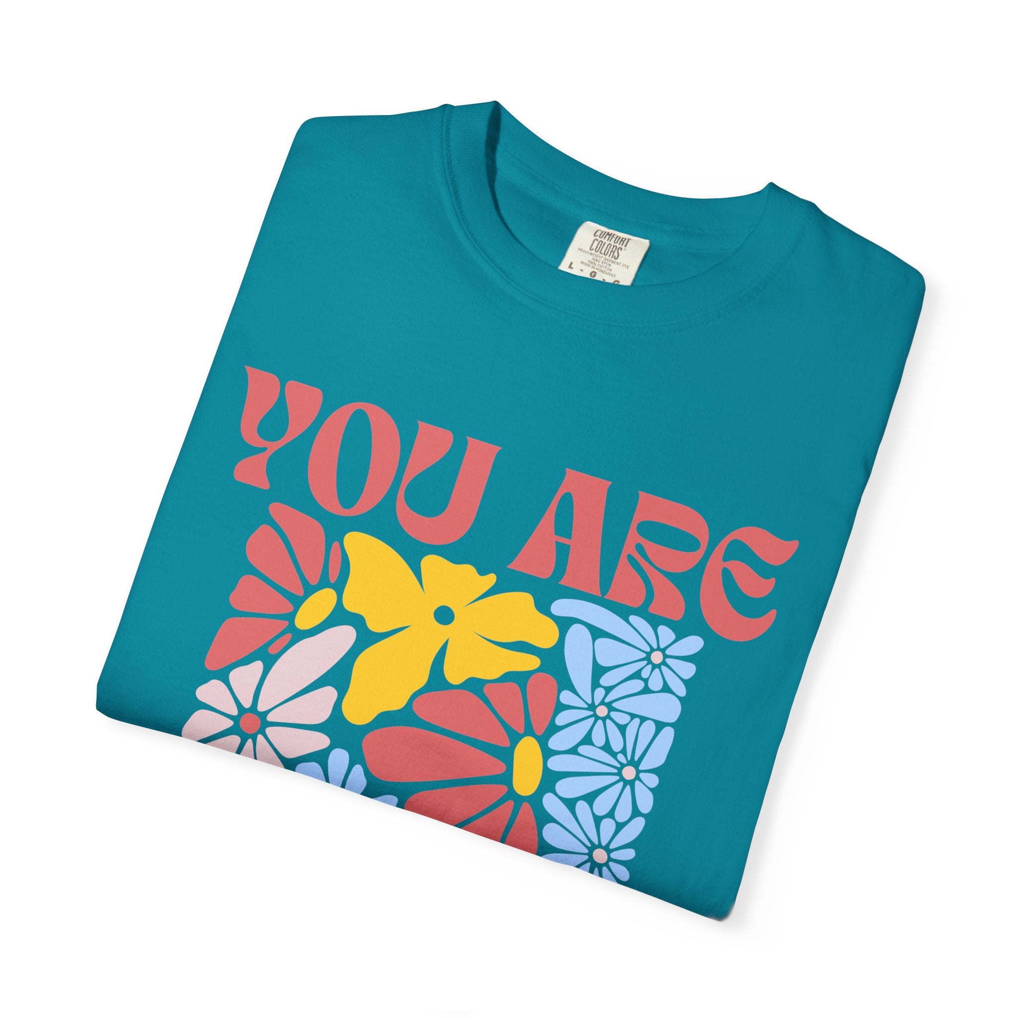 Adamic Creations- You Are Awesome Flower T-Shirt