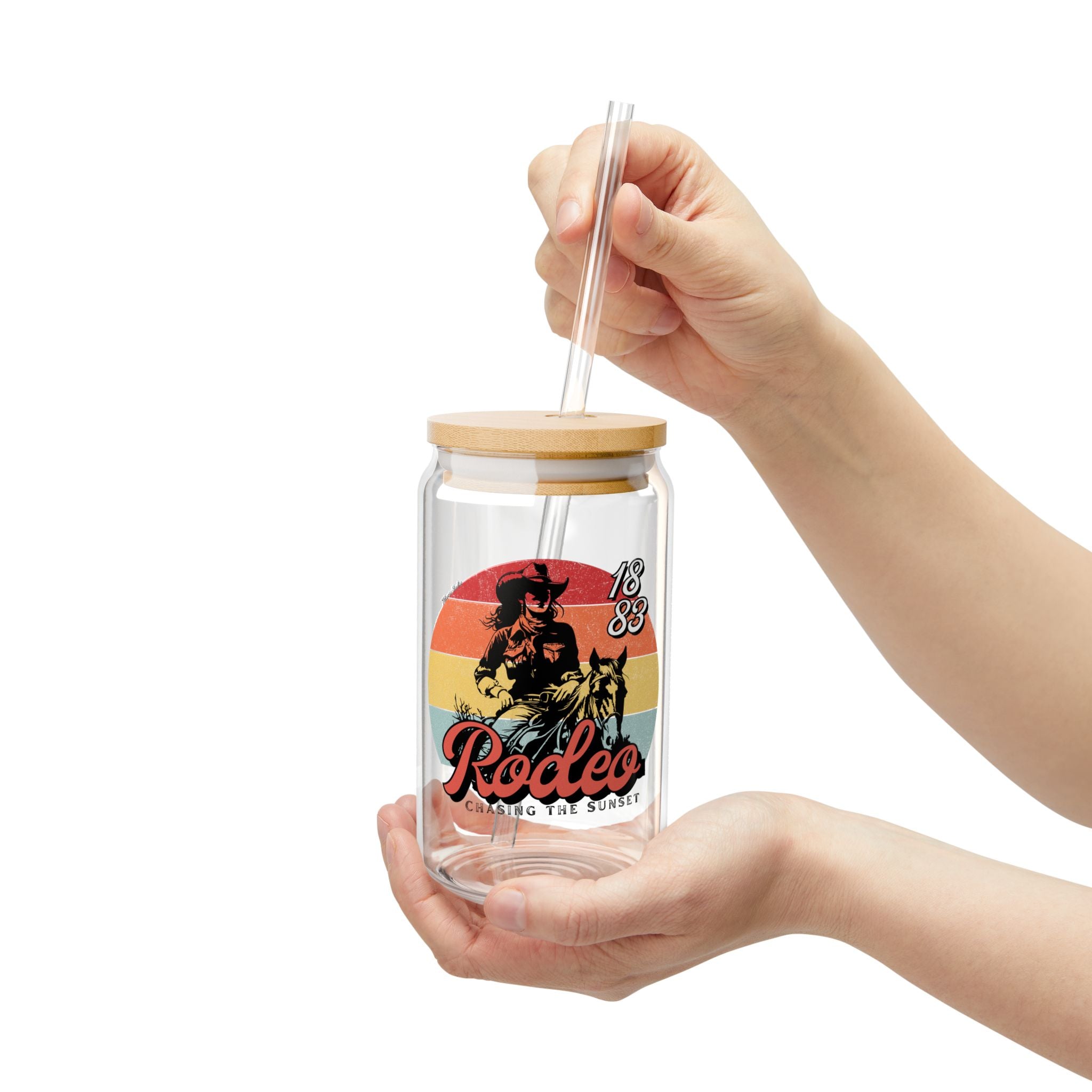 Adamic Creations- Rodeo Cowgirl Sipper Glass