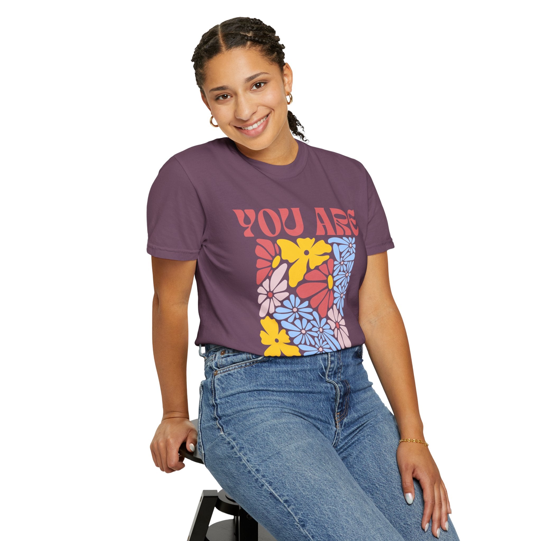 Adamic Creations- You Are Awesome Flower T-Shirt