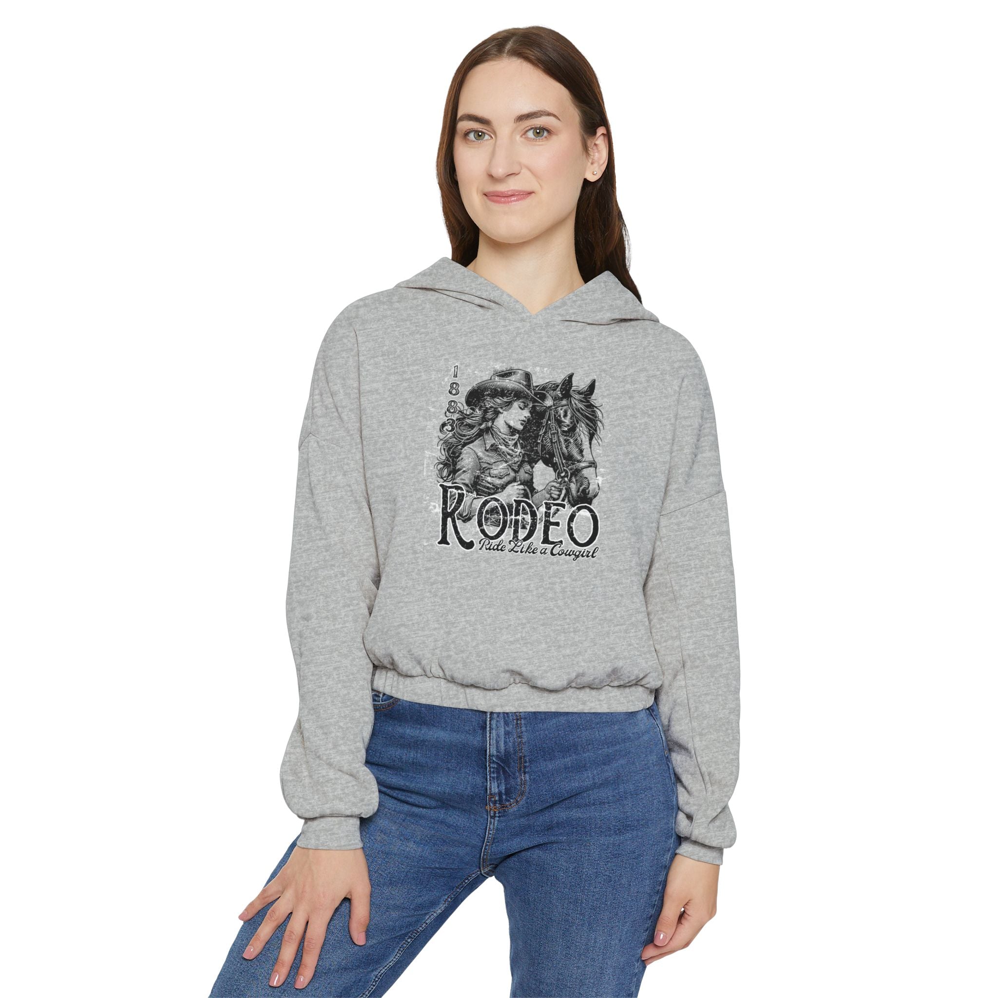 Cowgirl Rodeo- Adamic Studio Cinched Bottom Hoodie