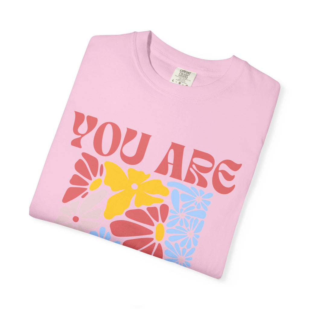 Adamic Creations- You Are Awesome Flower T-Shirt