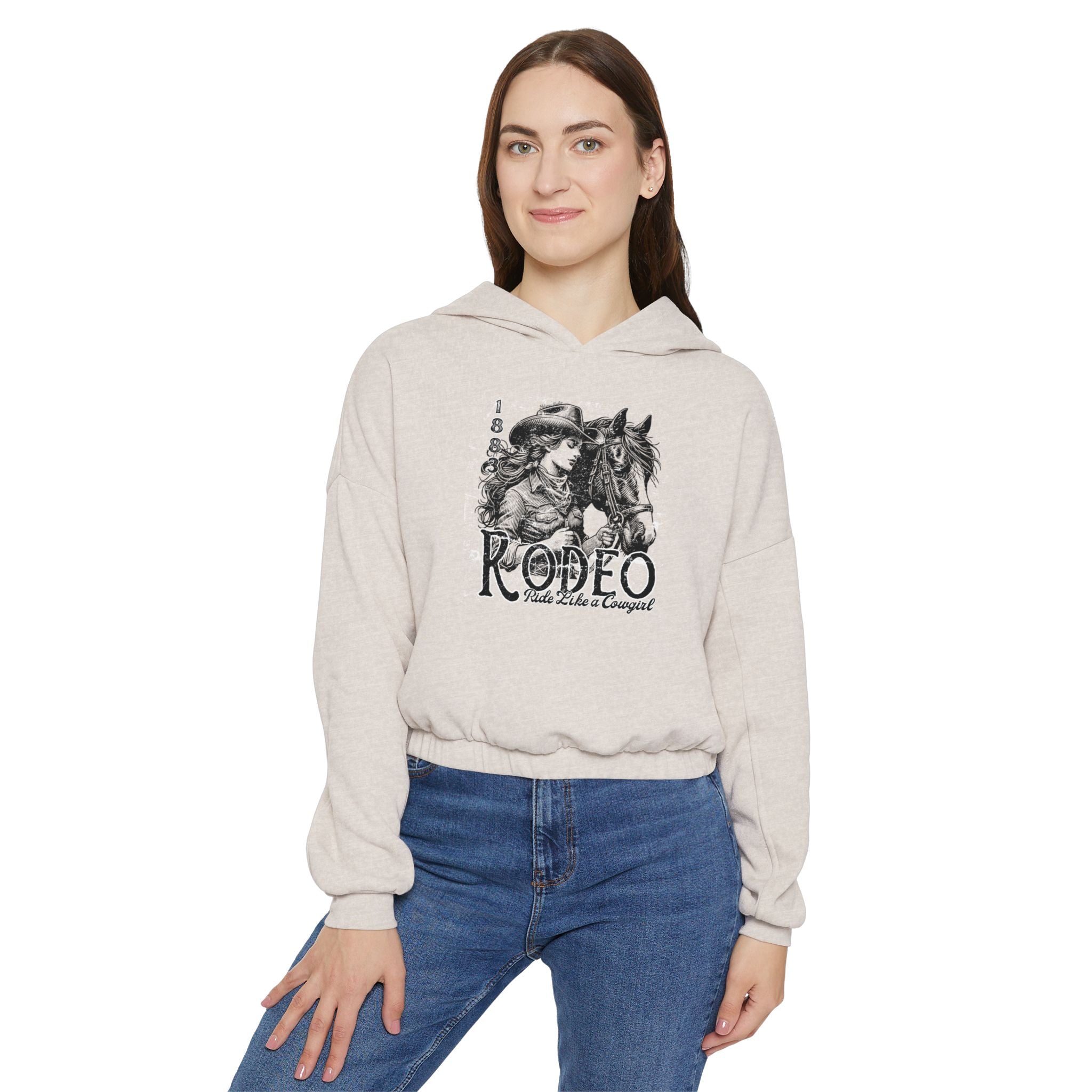 Cowgirl Rodeo- Adamic Studio Cinched Bottom Hoodie