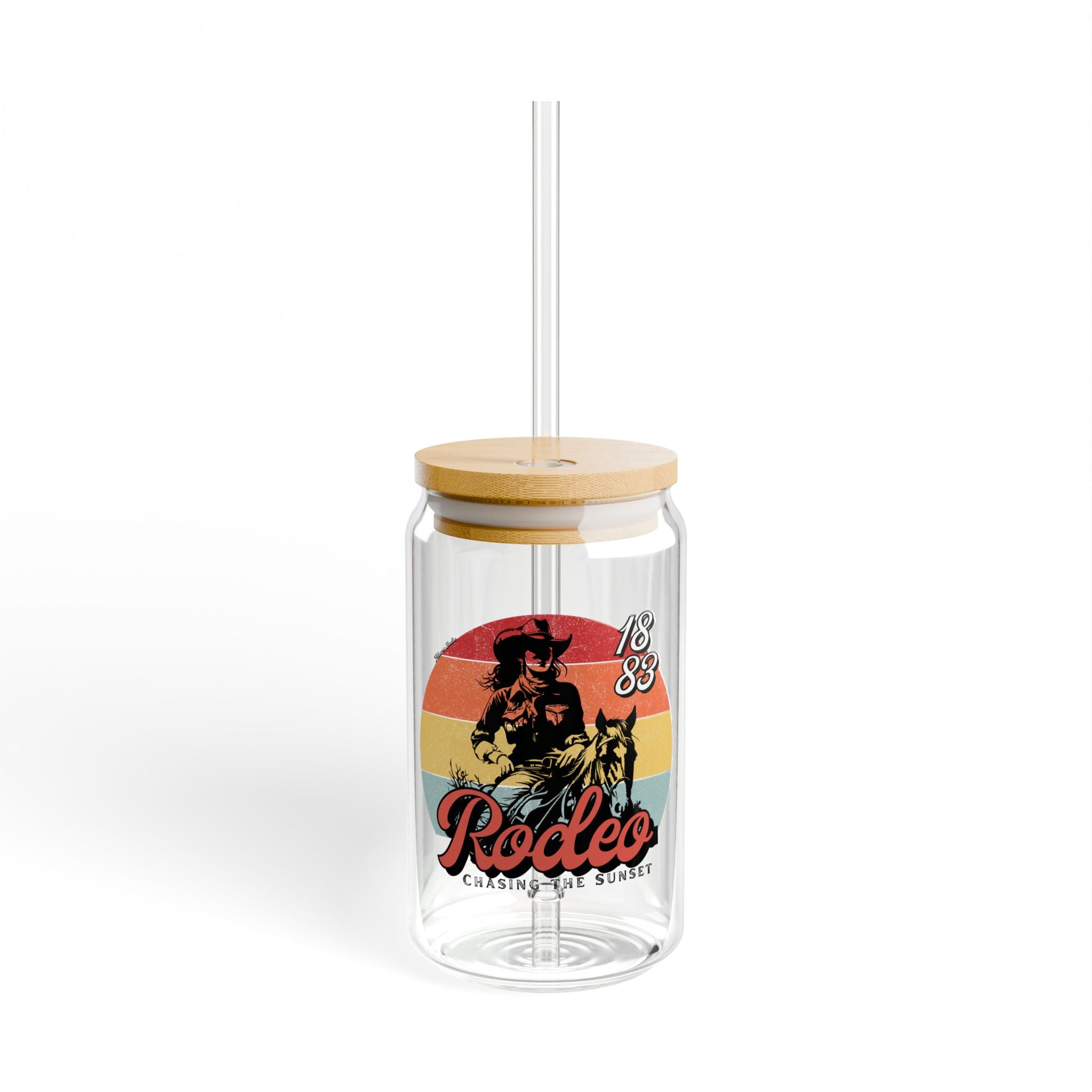 Adamic Creations- Rodeo Cowgirl Sipper Glass