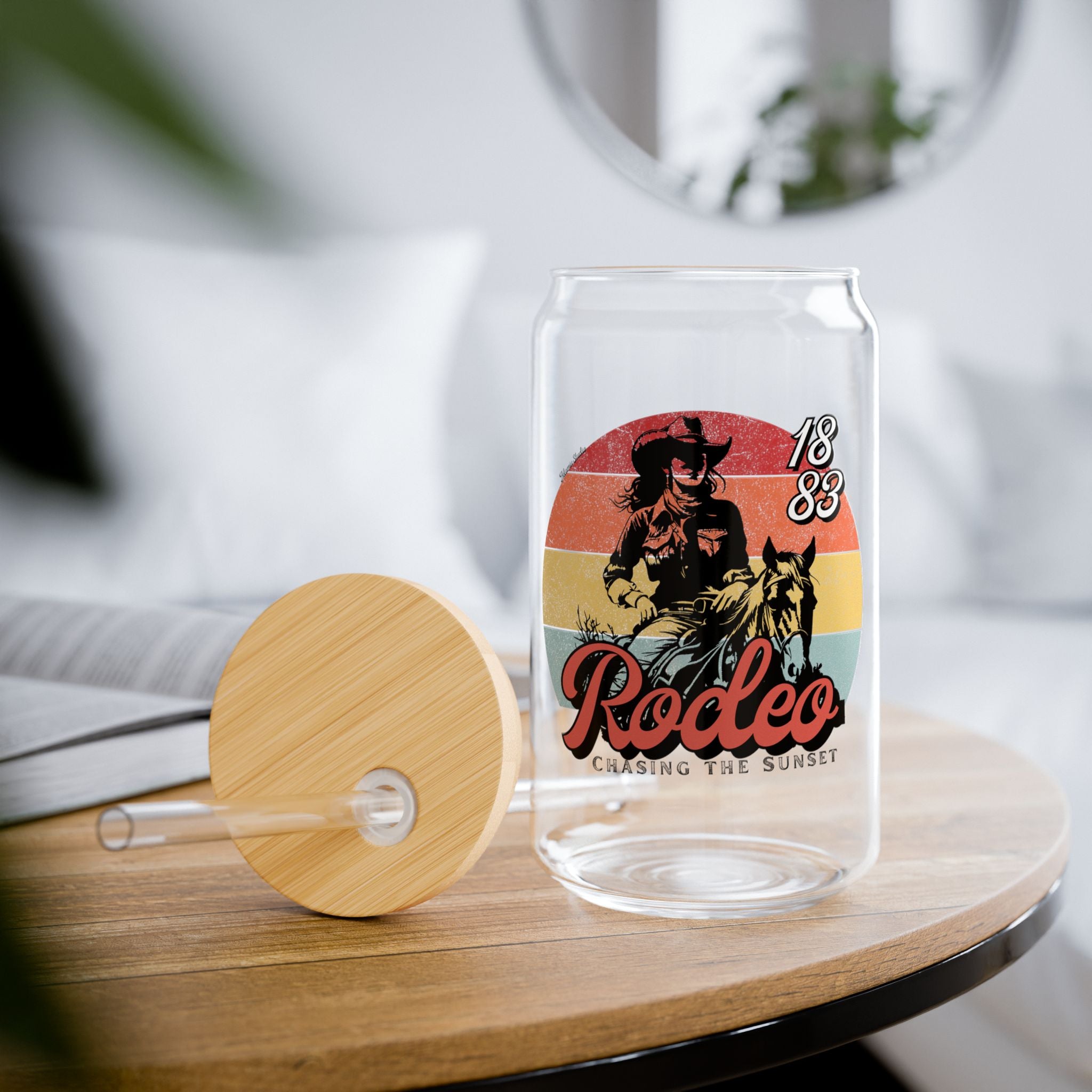 Adamic Creations- Rodeo Cowgirl Sipper Glass