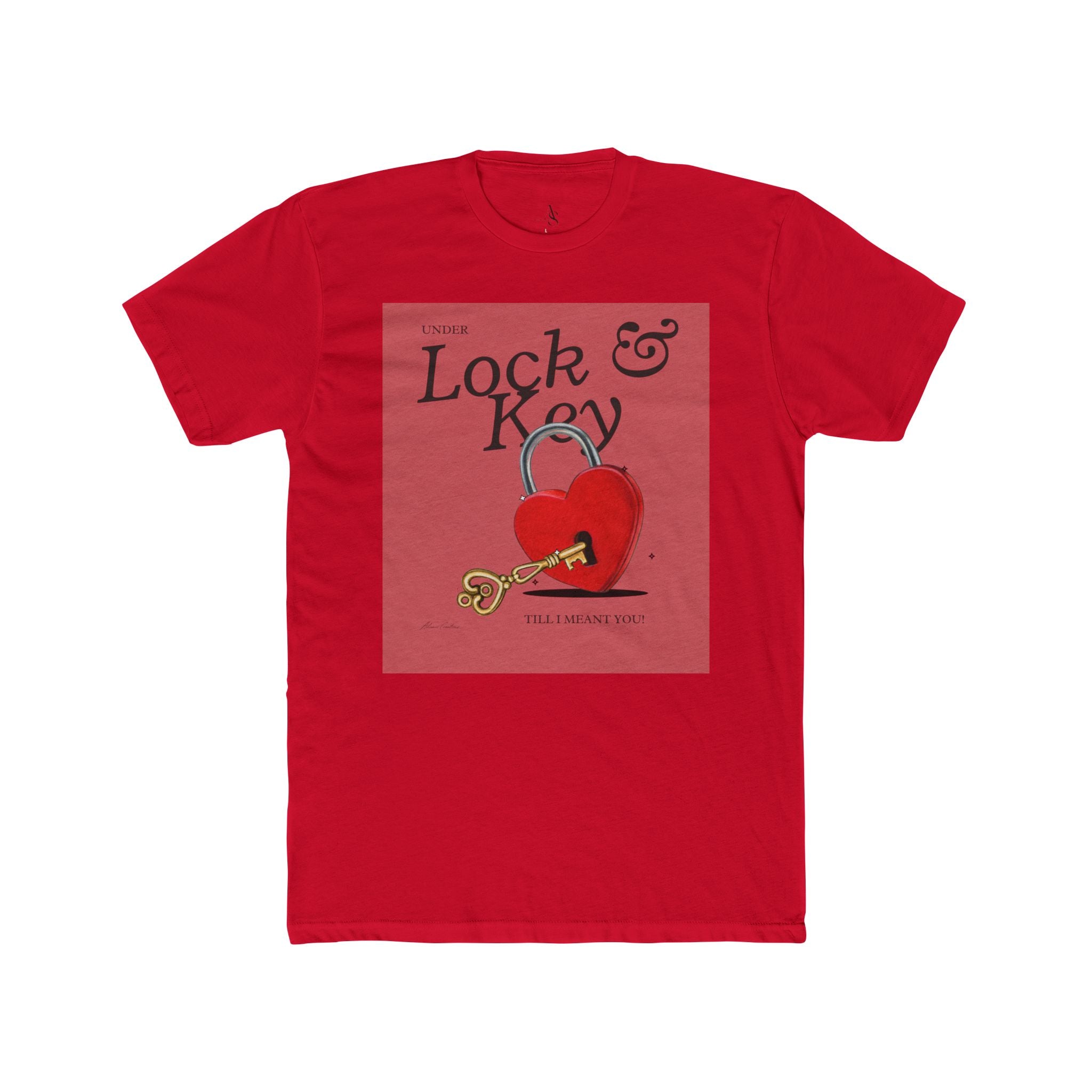 Heart Lock & Key Unisex Cotton Tee