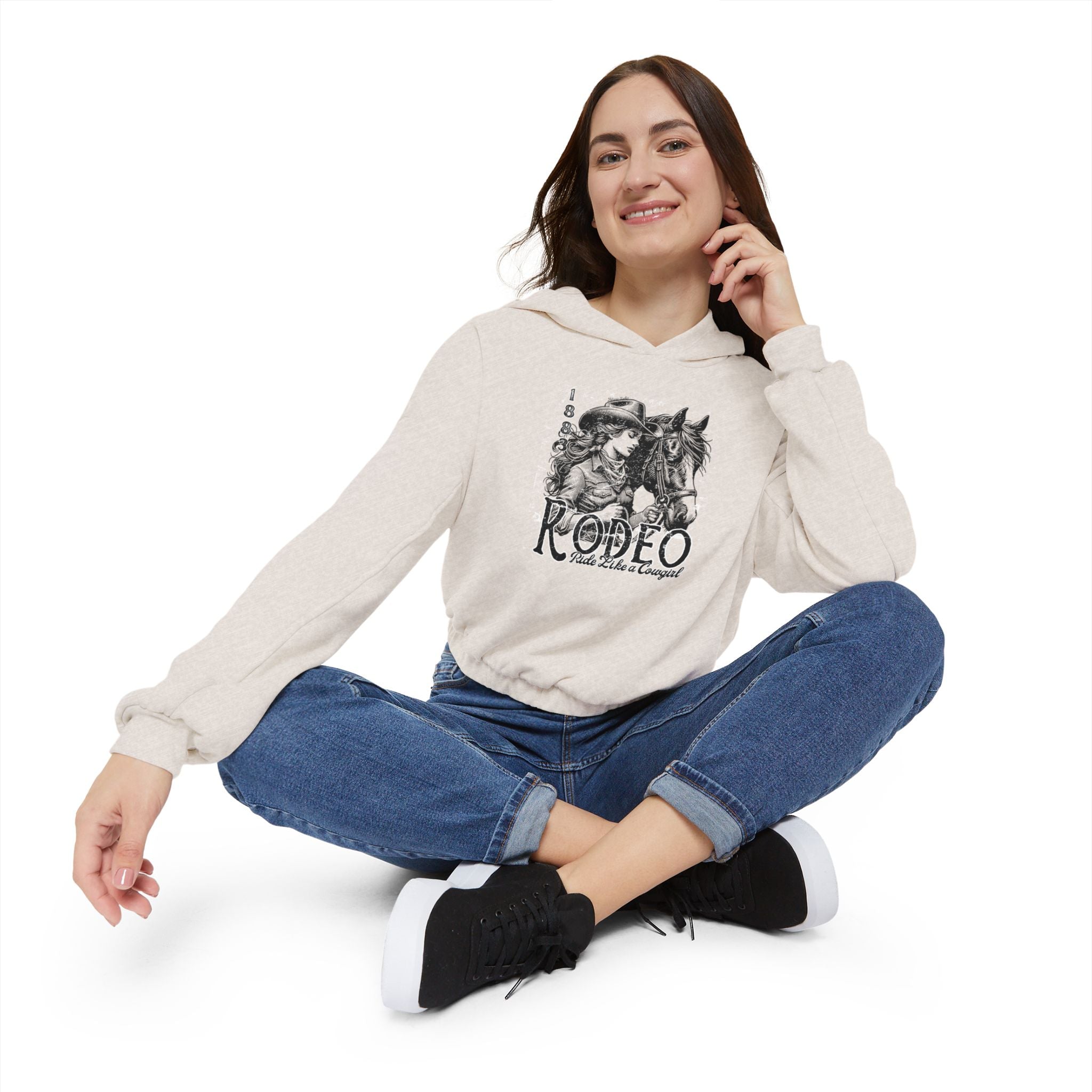 Cowgirl Rodeo- Adamic Studio Cinched Bottom Hoodie