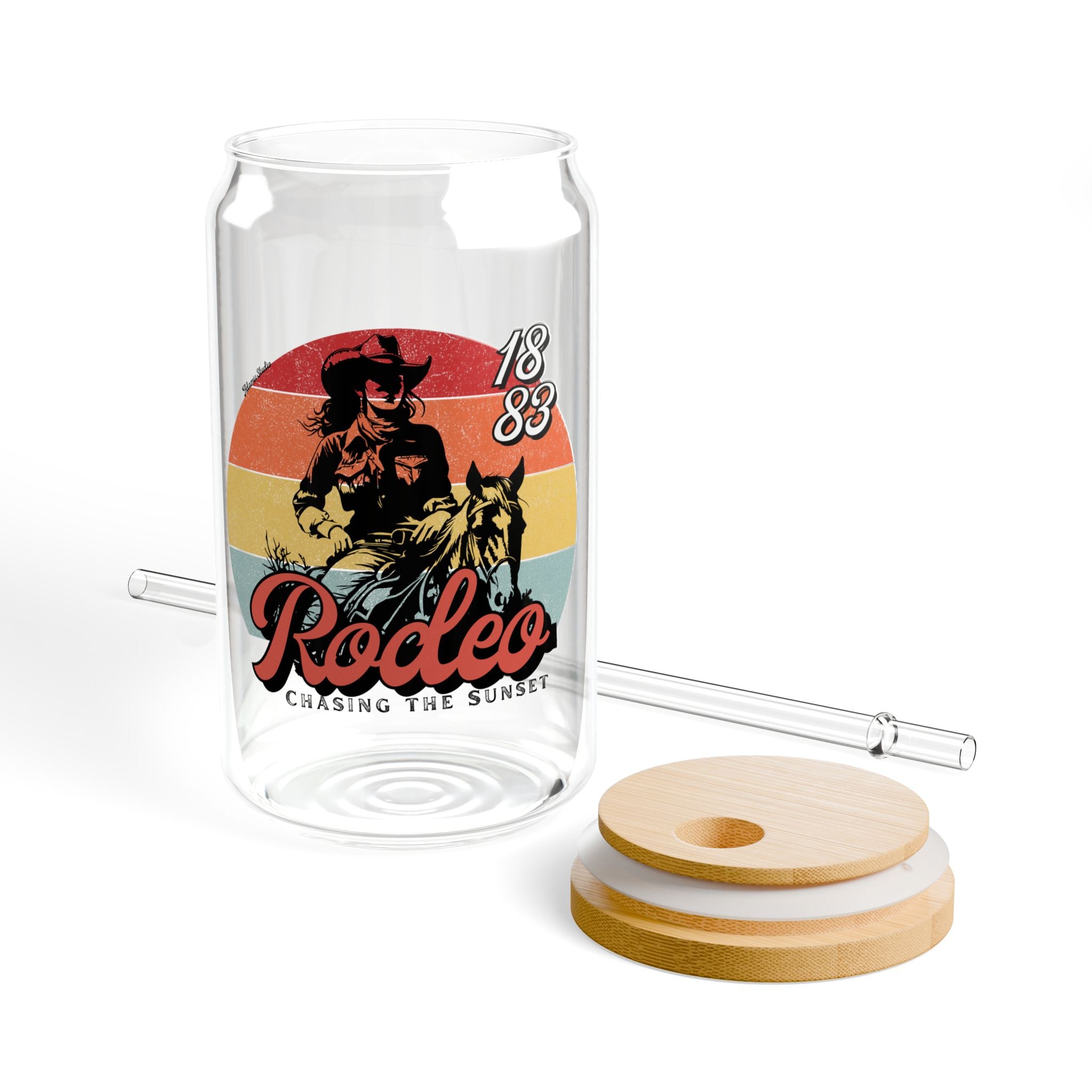 Adamic Creations- Rodeo Cowgirl Sipper Glass