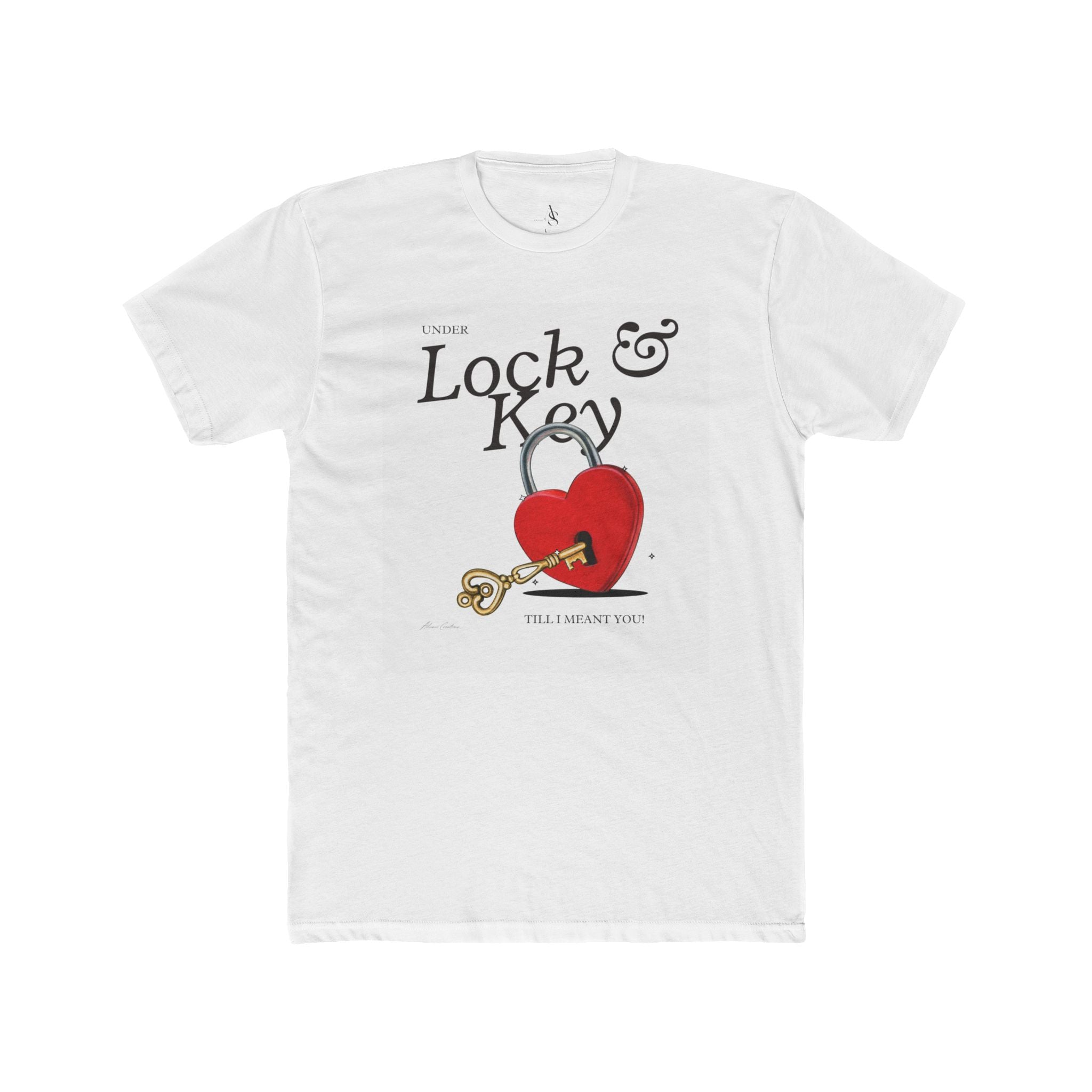 Heart Lock & Key Unisex Cotton Tee