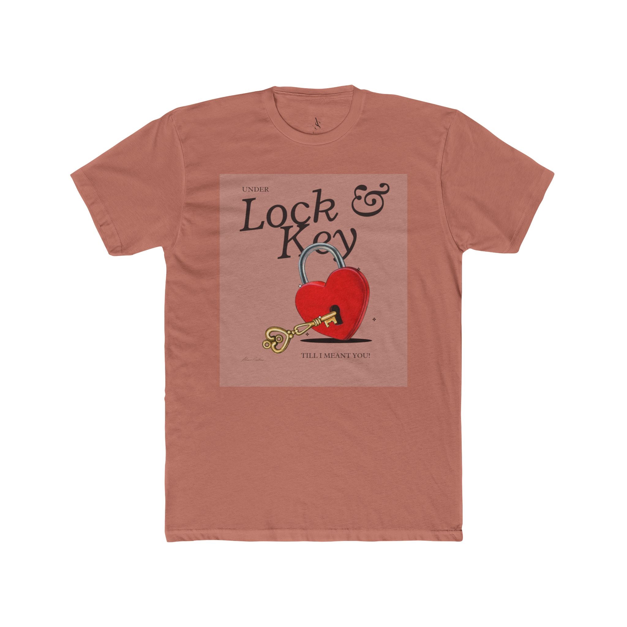 Heart Lock & Key Unisex Cotton Tee