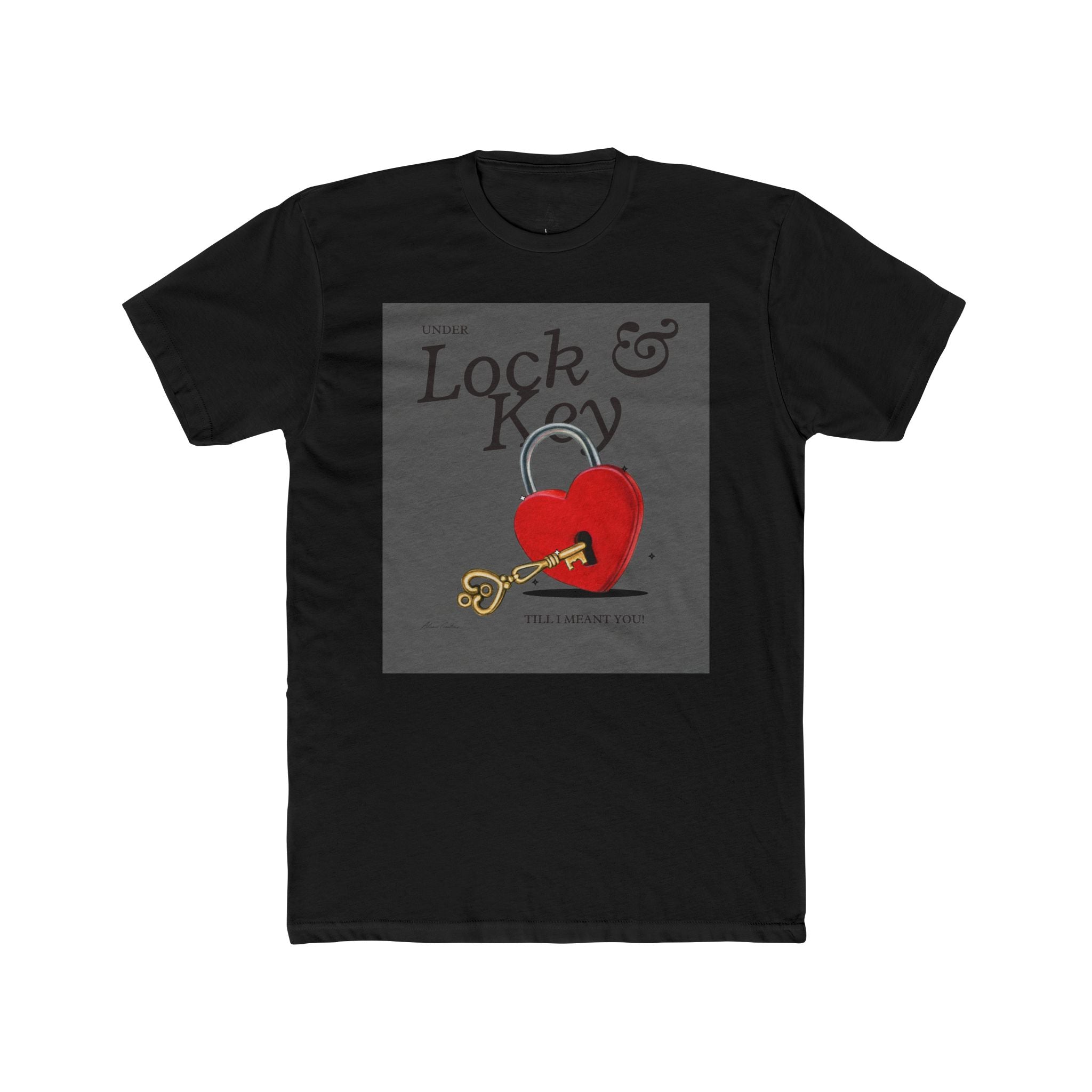 Heart Lock & Key Unisex Cotton Tee