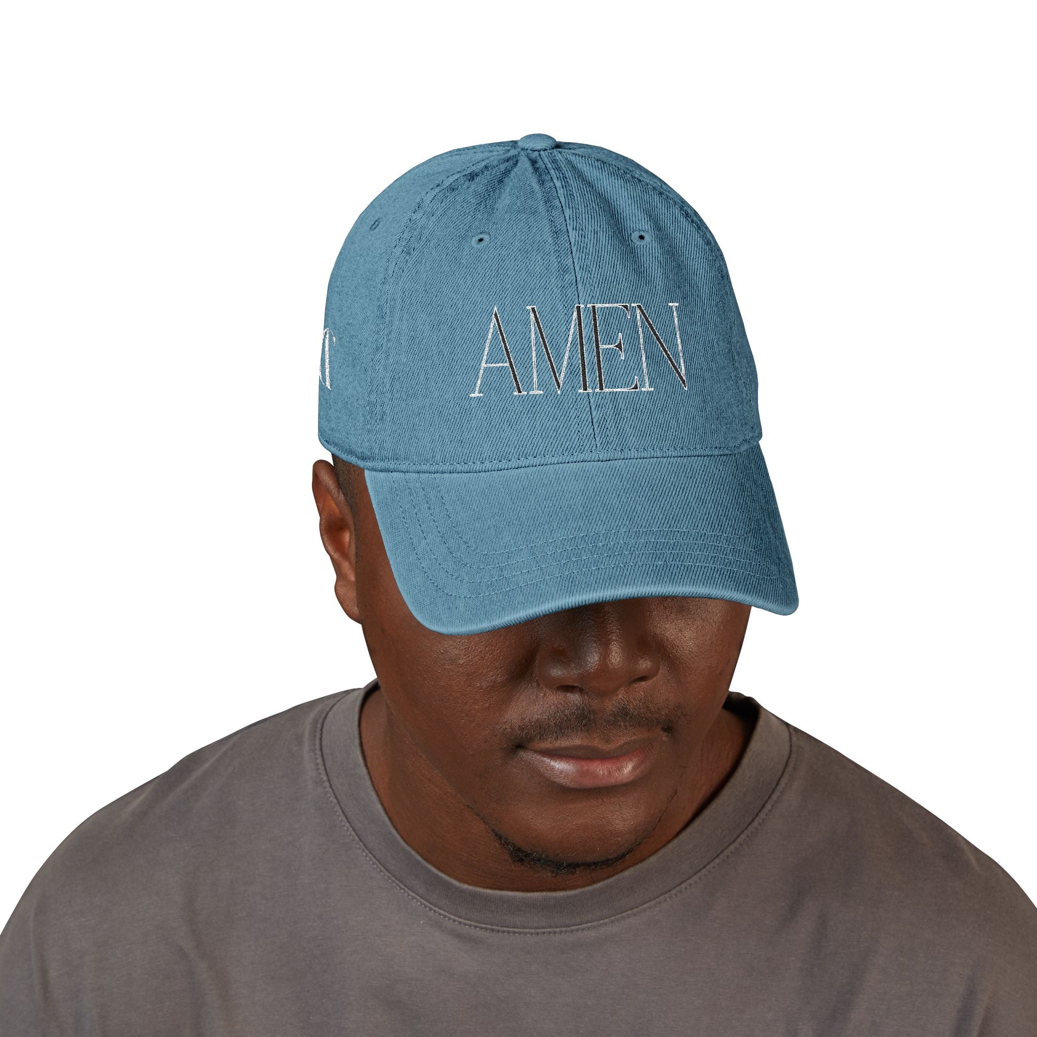 AMEN- Adamic Creations Embordered Denim Hat