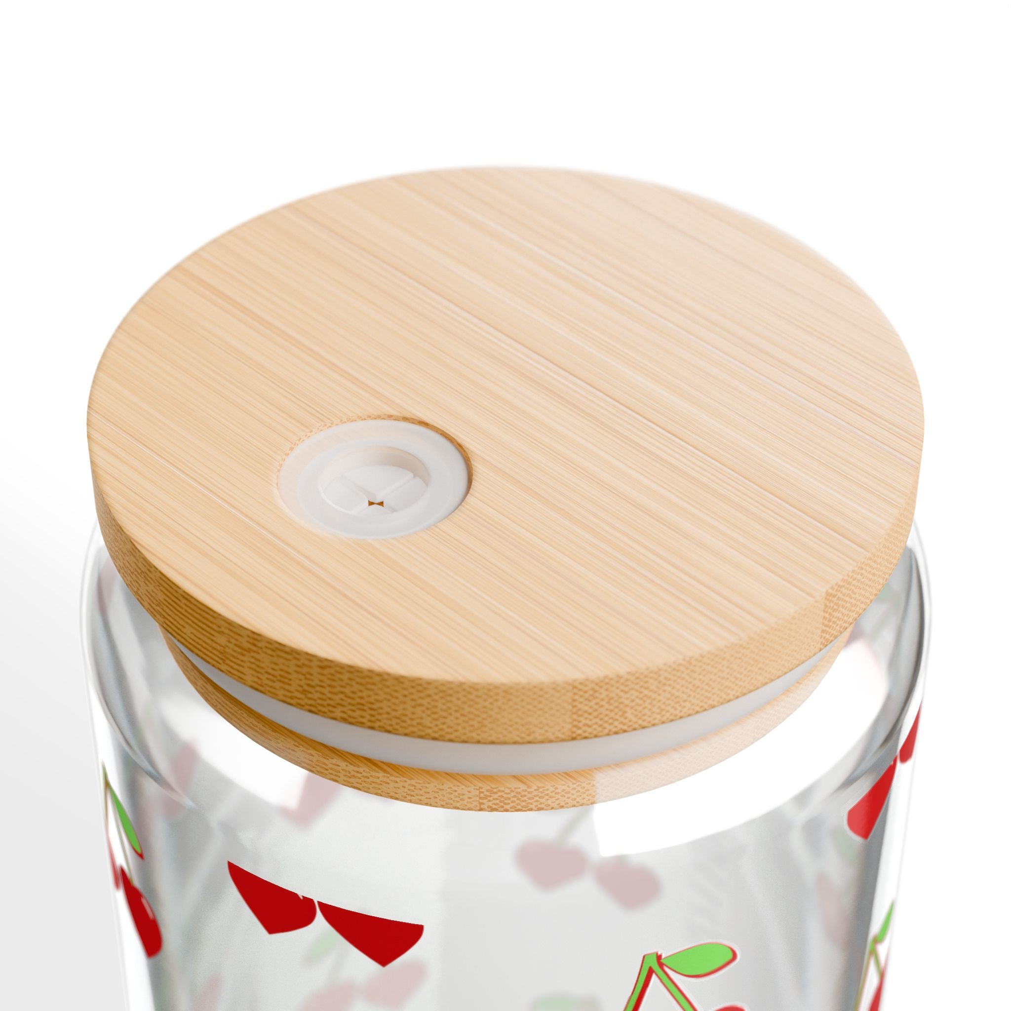 Cherry-Design Sipper Glass | 16oz Adamic Creations Drinkware